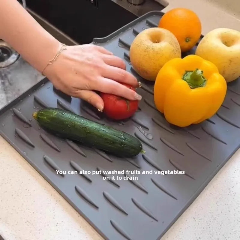 Tappetino Di Scarico In Silicone Per Lavello Della Cucina Multifunzione Riutilizzabile Dawndesslo
