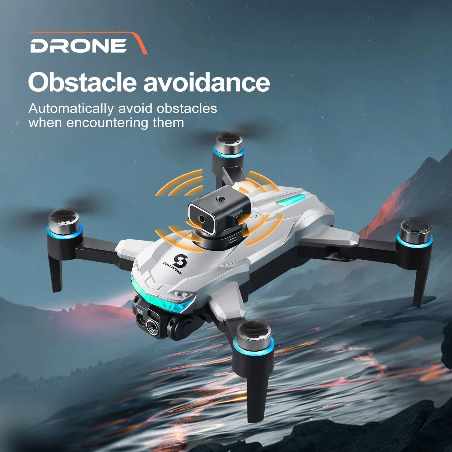 Drone Professionale 4K S160 Con Doppia Fotocamera FPV WIFI Evitamento Ostacoli Controllo Remoto RC