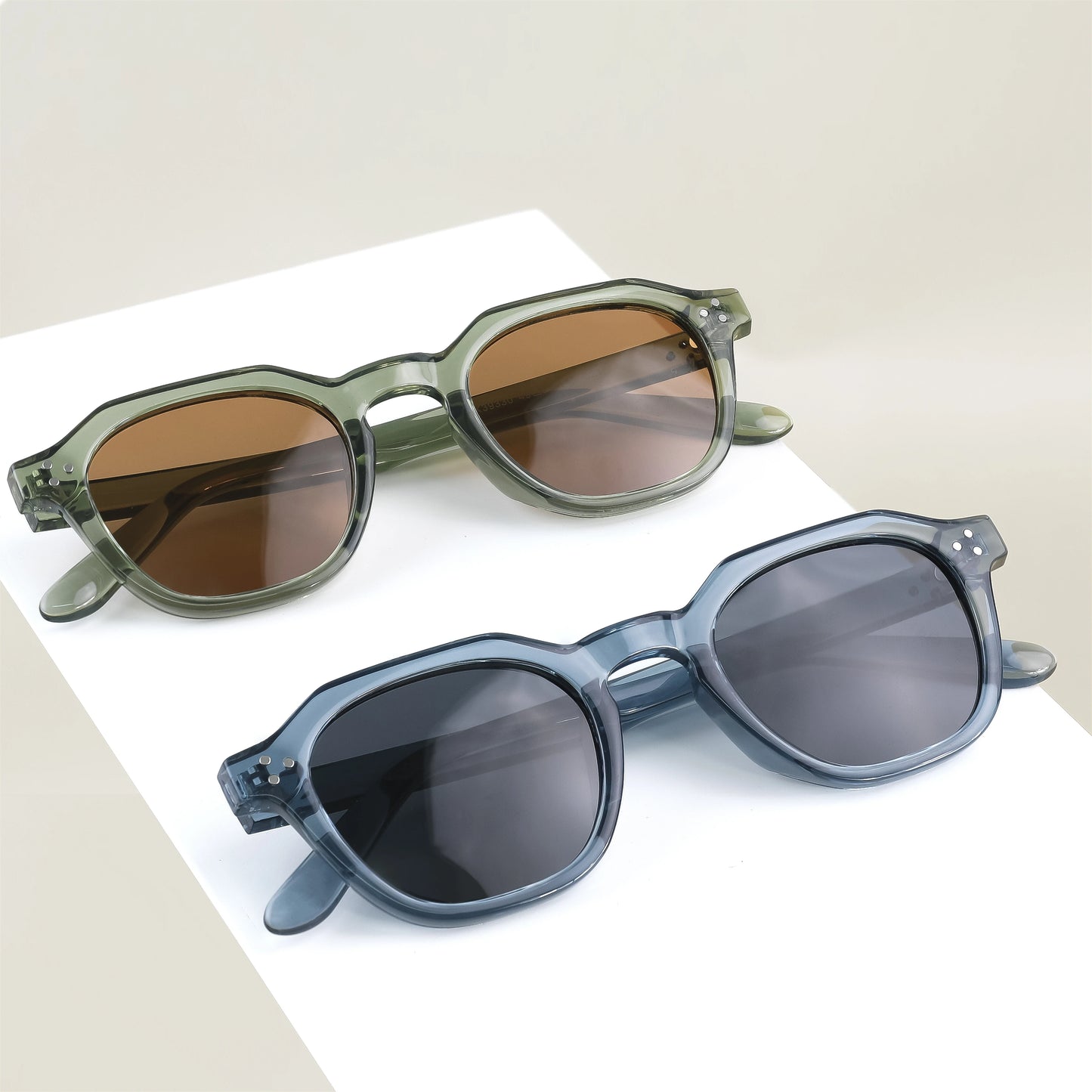 Occhiali Da Sole Polarizzati Retrò Unisex Caterside Ultraleggeri Montatura TR90 Poligonale Per Esterni Viaggio Di Qualità