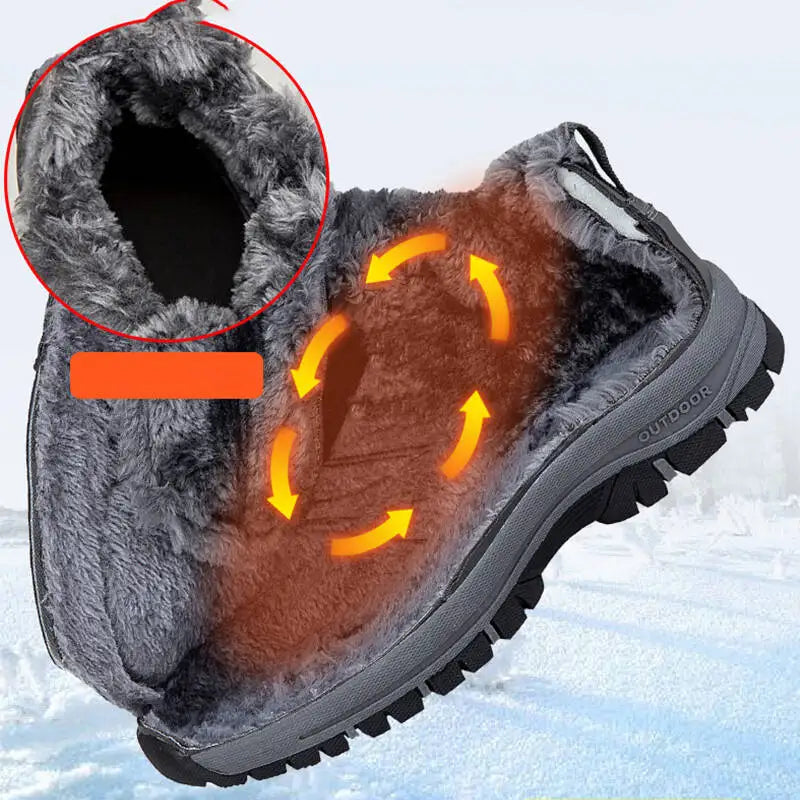 Stivali Invernali Da Uomo In Pelle PU Impermeabili Scarpe Casual Calde Alta Qualità Stivaletti Sneakers