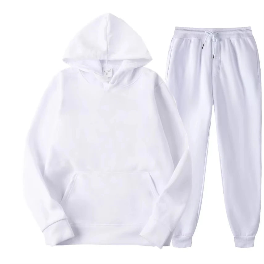 Tuta Uomo Invernale Morbida Ecologica 2025 Set Pantaloni Jogging 2 Pezzi Fitness Corsa Abbigliamento Sportivo Maschile