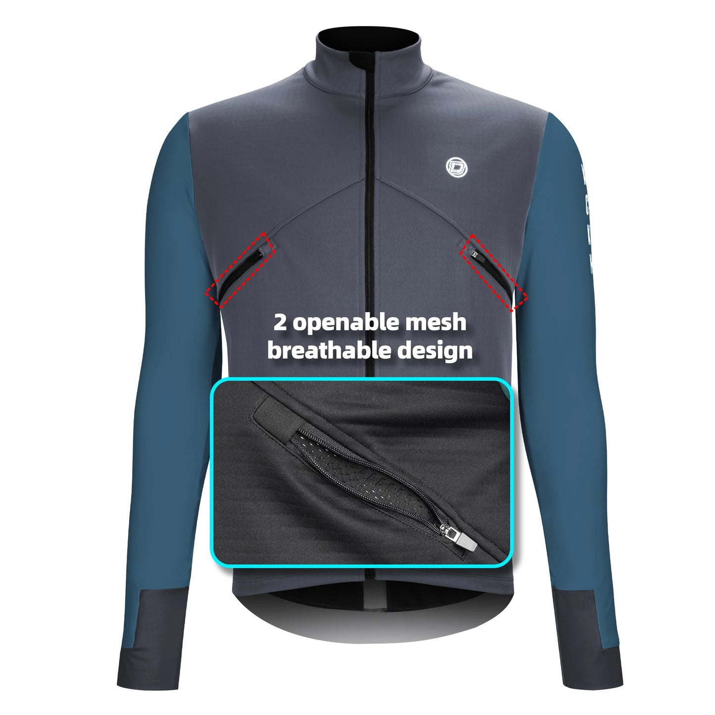 Giacca Da Ciclismo Uomo Antivento In Pile Manica Lunga Calda Morbida Traspirante Con Tasche Riflettenti Professionale