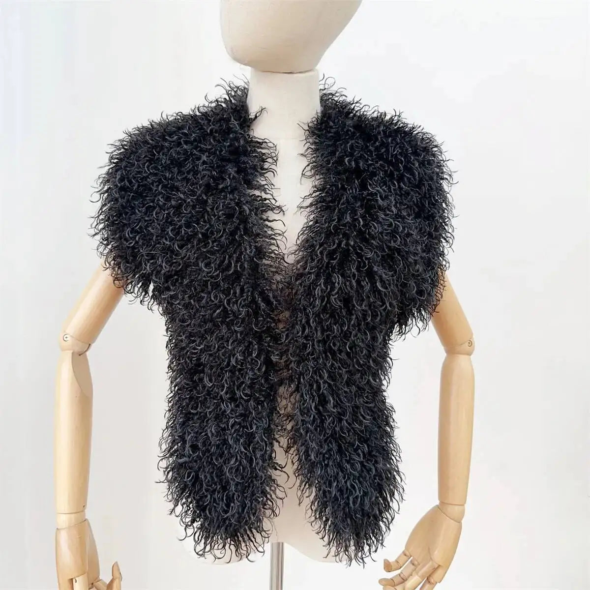 Lanmrem 2025 Gilet Pelliccia Sintetica Donna Imitazione Shearling Chic Autunno Inverno Abbigliamento 2DB4916