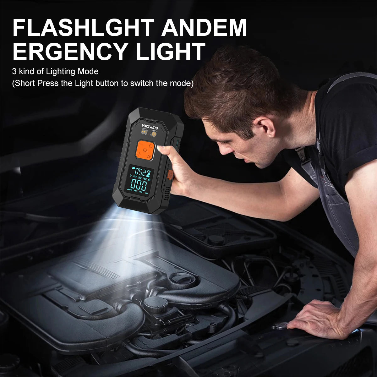 Avviatore Emergenza Auto 4 In 1 Power Bank 7000A 20000mAh 30000mAh Con Compressore 150 PSI Per Automobilisti Sicuri