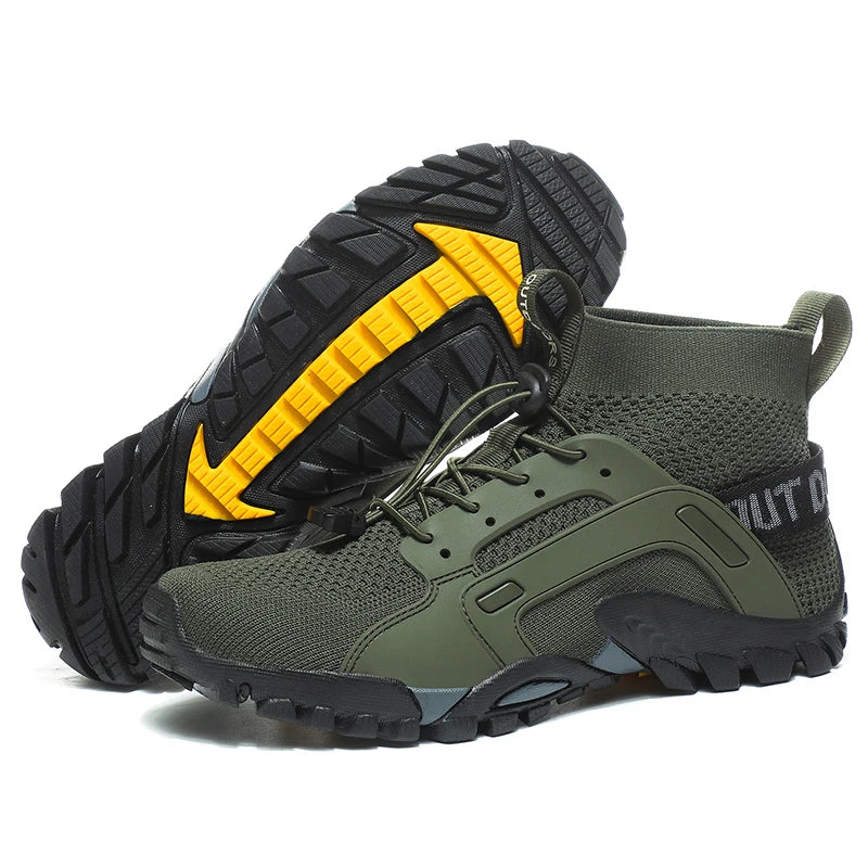 Scarpe Da Acqua Alte Uomo Ad Asciugatura Rapida Traspiranti In Mesh Antiscivolo Per Trekking E Arrampicata Slip On