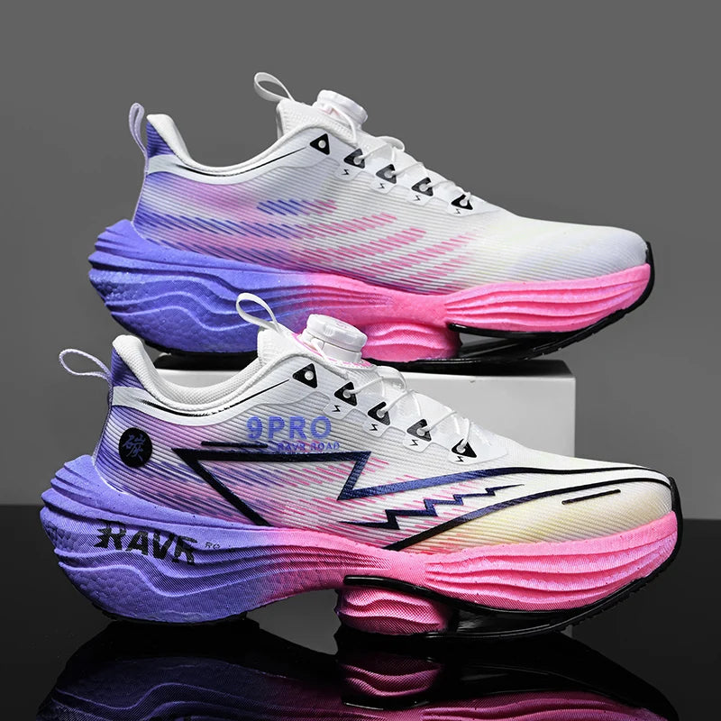 Letcomfit Scarpe Da Corsa Uomo 2025 Ammortizzazione Piastra Carbonio Scarpe Da Ginnastica Maratona Leggere Antiscivolo