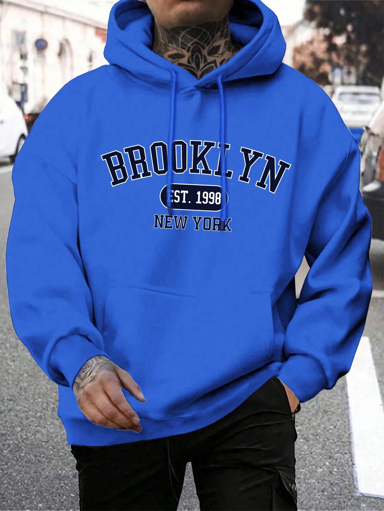Brooklyn Est 1998 New York Stampa Felpe da uomo Harajuku Felpa con cappuccio girocollo Moda Felpa con cappuccio oversize Autunno Comodo tuta