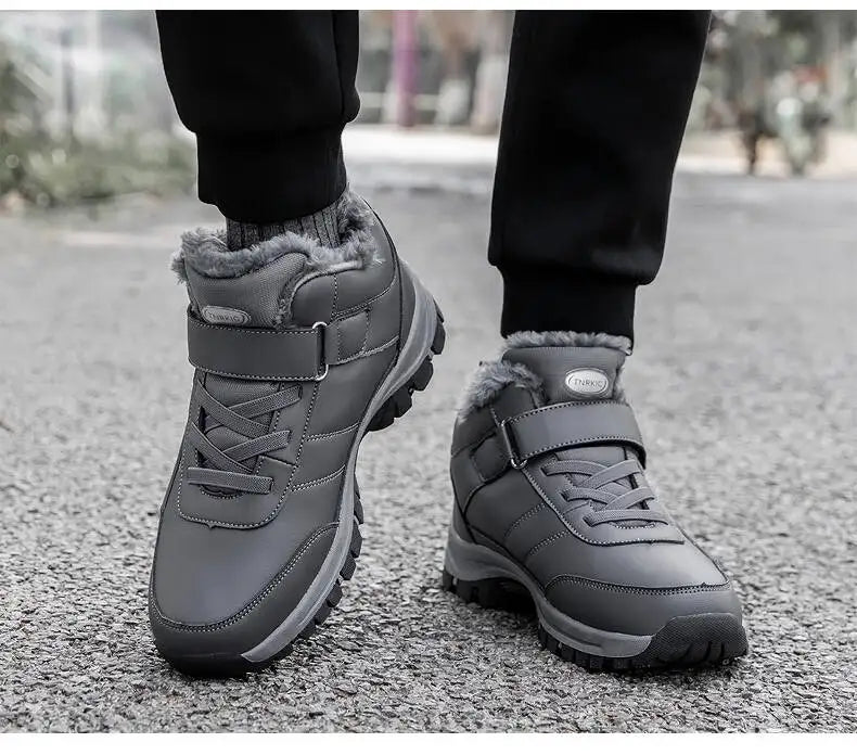 Stivali Invernali Da Uomo In Pelle PU Impermeabili Scarpe Casual Calde Alta Qualità Stivaletti Sneakers