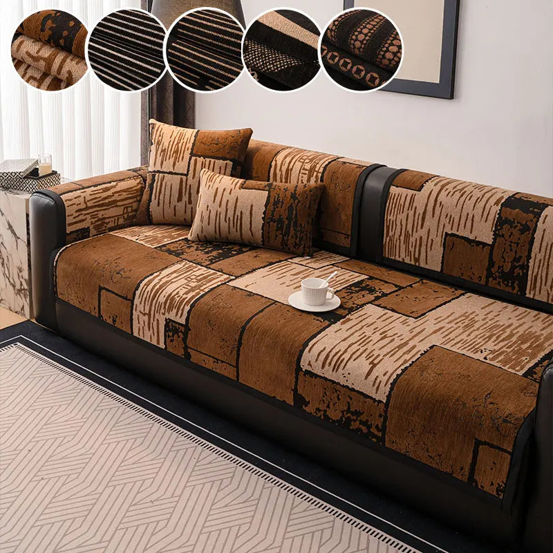 1 cuscino per divano in stile retrò con un lusso leggero e un tocco di fascia alta, adatto a tutte le stagioni, fodera per divano antiscivolo