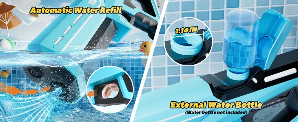 Pistola Ad Acqua Elettrica Per Bambini E Adulti Blaster Con Aspirazione Automatica Per Gioco Estivo All Aperto