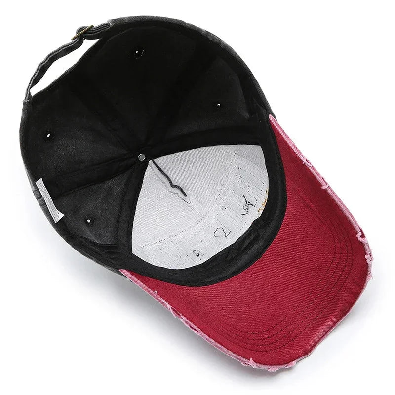 Berretto Da Baseball Retrò In Stile Coreano Unisex Con Foro Lavato Per Tempo Libero Primavera Autunno