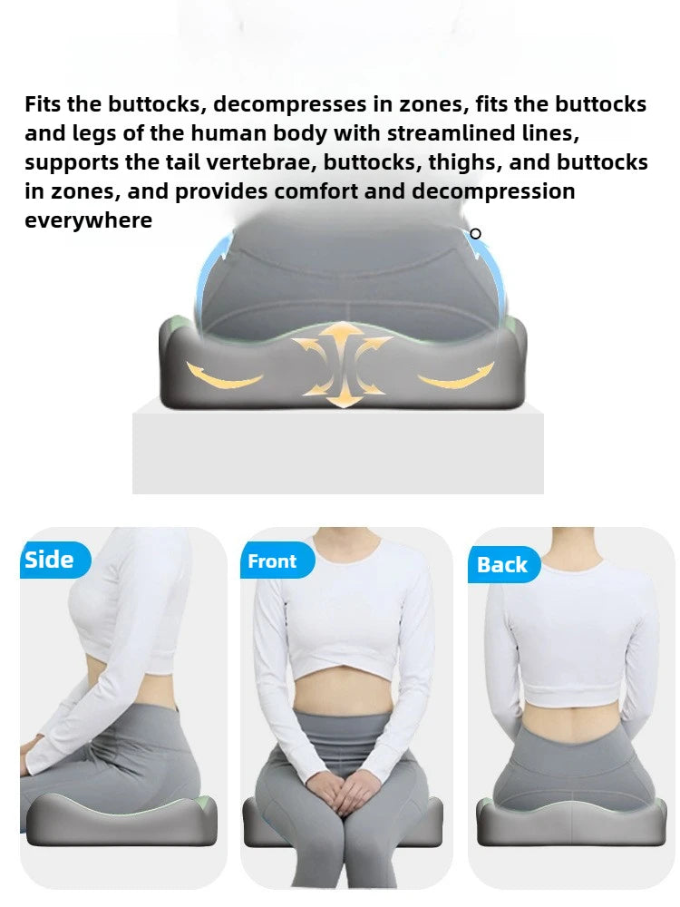 Cuscino del sedile in memory foam per auto e ufficio Supporto lombare per l'anca Correttore di postura Cuscino per sedia per studenti comfort e traspirante