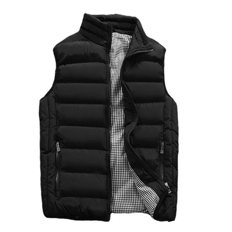 Gilet Antivento Da Uomo Imbottito In Cotone Caldo E Spesso Senza Maniche Invernale Casuale