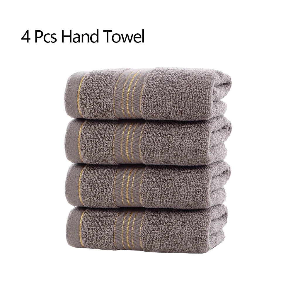 Set da 1 2 4 Pezzi Asciugamani Viso in Cotone Classe A Spessi e Assorbenti Jacquard Cotone Delicati Sulla Pelle Adulti