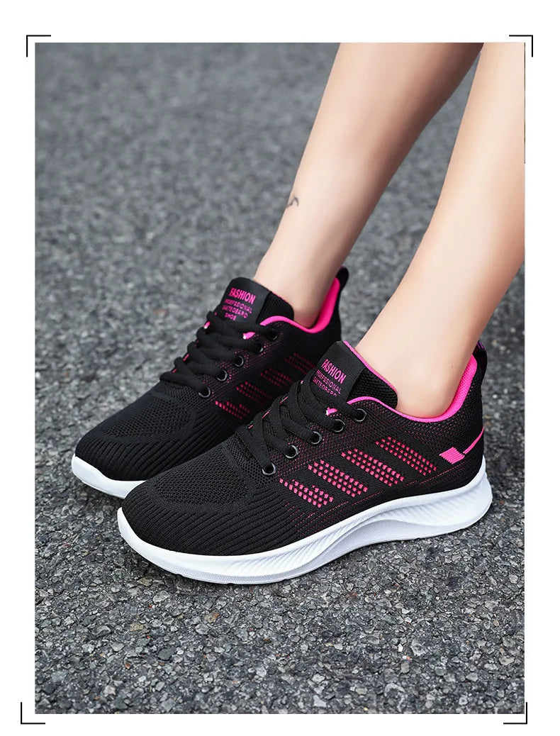 Scarpe da Ginnastica da Donna Traspiranti in Rete Monofacciale con Suola Morbida Ideali per Running e Allenamento