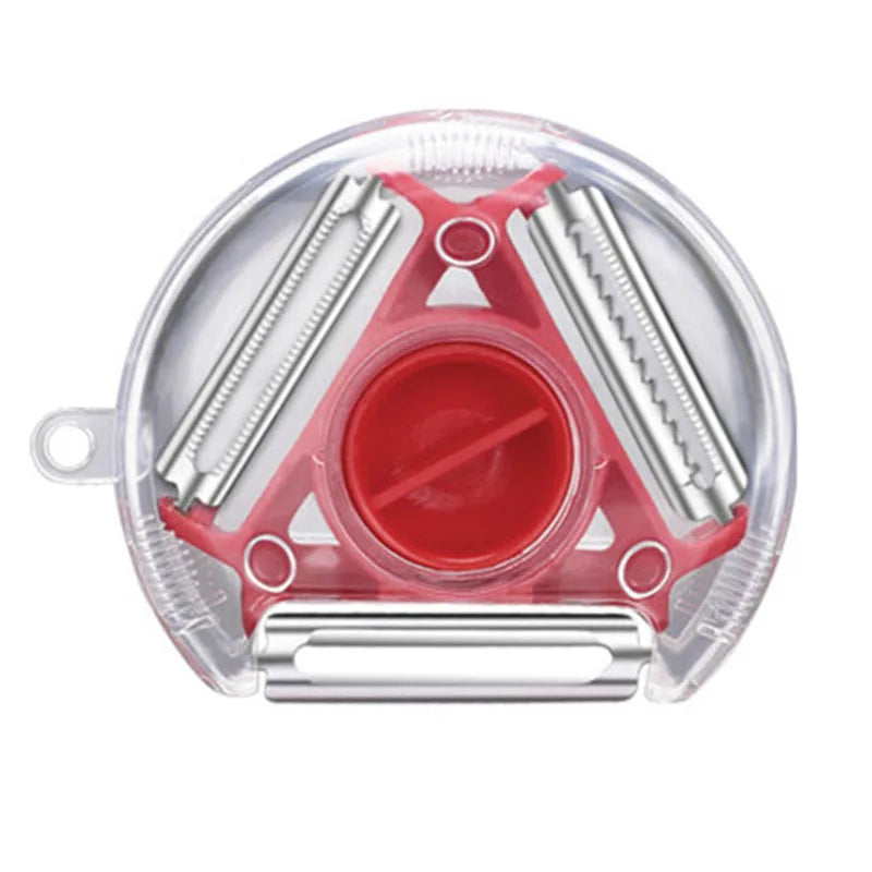 Set Pelapatate 3In1 Strumento Da Cucina Con Affettatrice Julienne Cutter Grattugia In Acciaio Inox