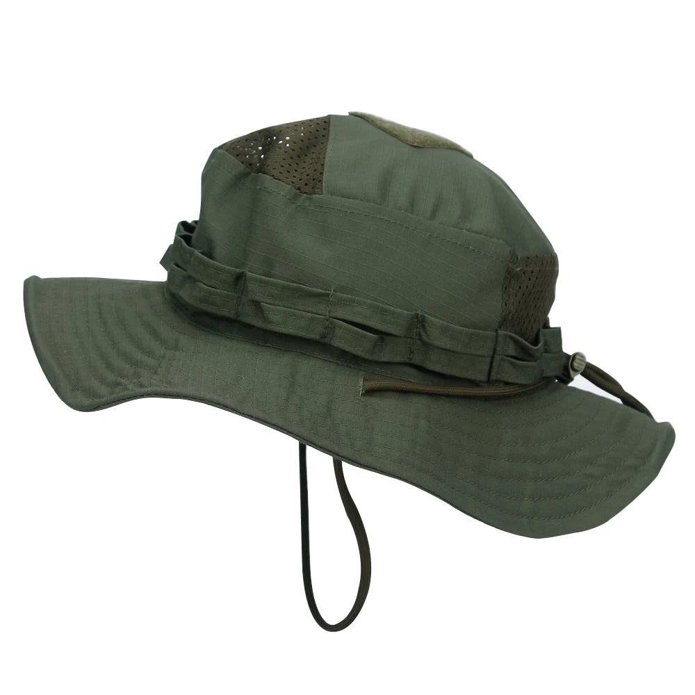 Cappello Boonie Camouflage Protezione Solare Traspirante Antivento Uomo Per Escursionismo Pesca Caccia