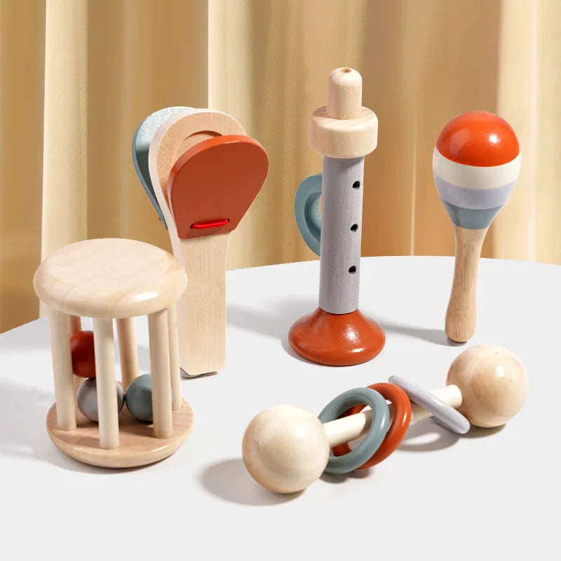 Set Strumenti Musicali In Legno Per Bambini 2-4 Montessori