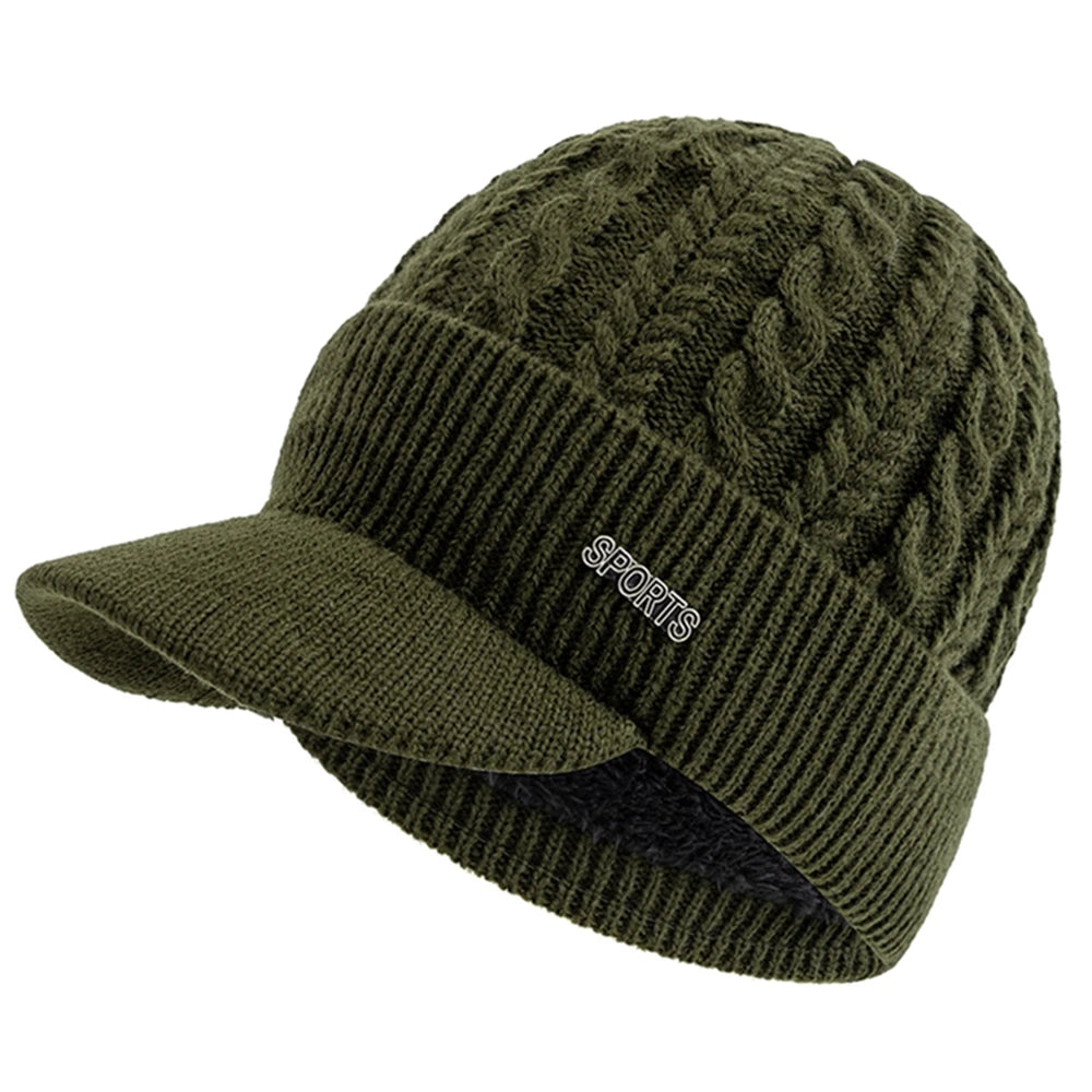 Cappello Invernale Unisex Caldo Con Bordo Foderato In Pelliccia Sportivo Per Uomo Donna Lavorato A Maglia All Aperto