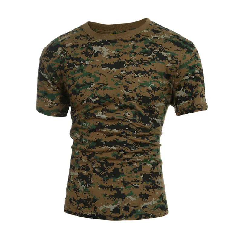 Mimetica Tattica Da Uomo T Shirt Traspirante Ad Asciugatura Rapida Per Esterno Abbigliamento Camo