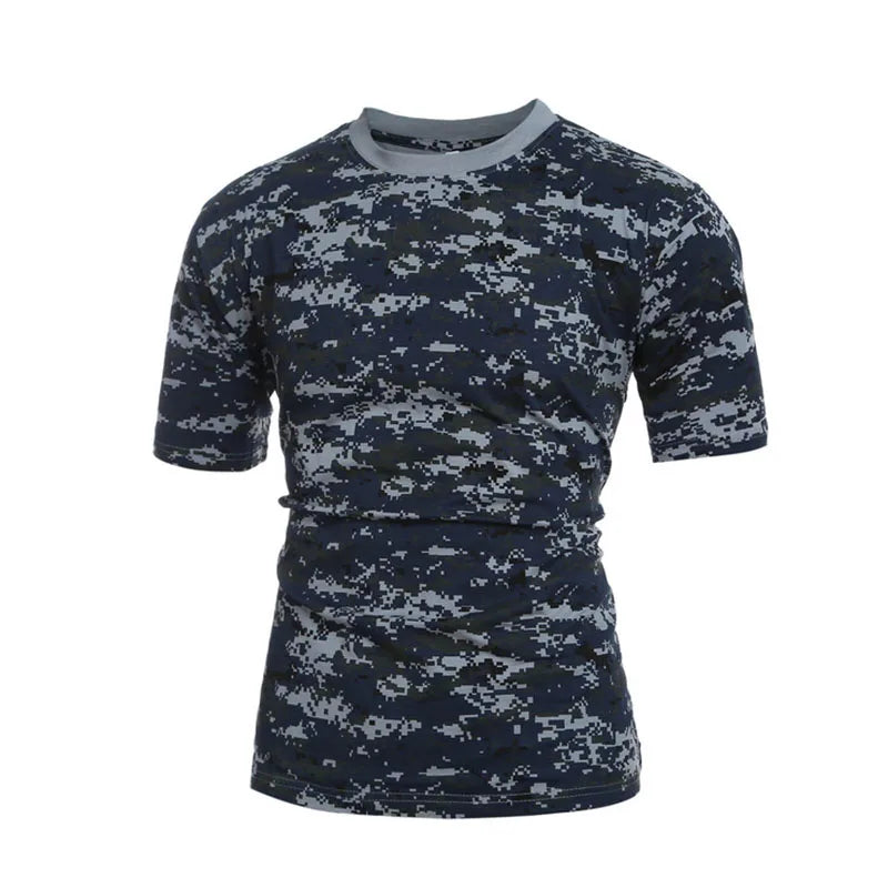 Mimetica Tattica Da Uomo T Shirt Traspirante Ad Asciugatura Rapida Per Esterno Abbigliamento Camo