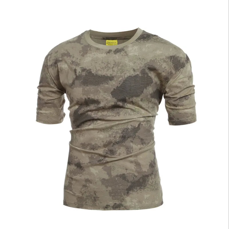 Mimetica Tattica Da Uomo T Shirt Traspirante Ad Asciugatura Rapida Per Esterno Abbigliamento Camo