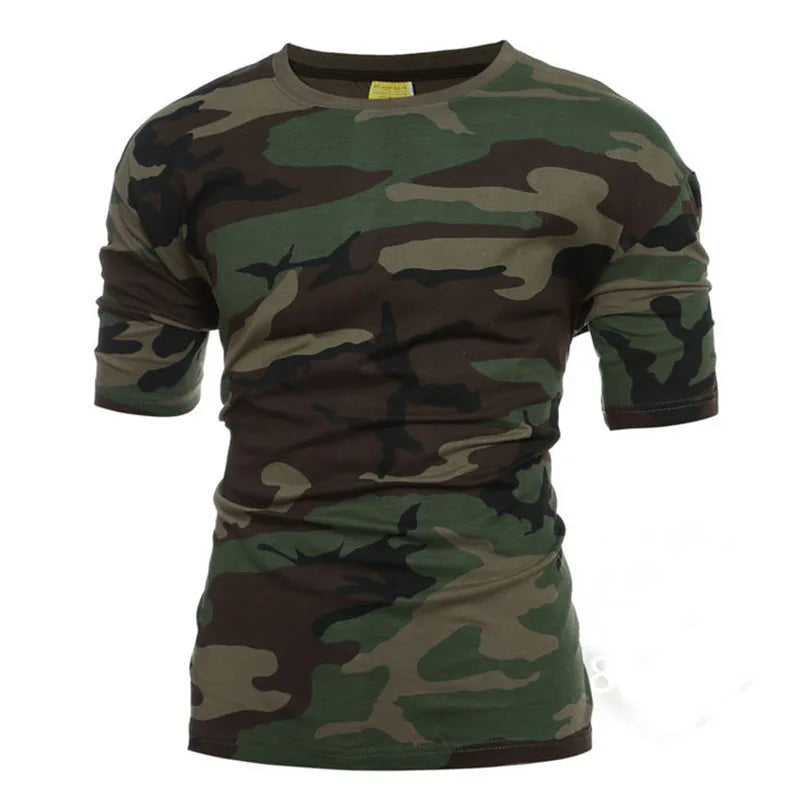 Mimetica Tattica Da Uomo T Shirt Traspirante Ad Asciugatura Rapida Per Esterno Abbigliamento Camo