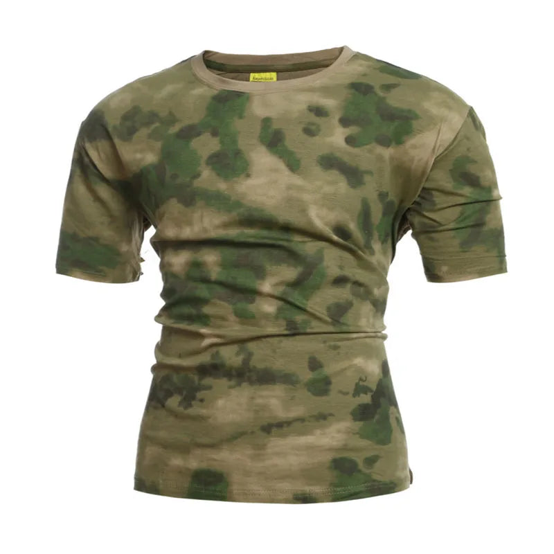 Mimetica Tattica Da Uomo T Shirt Traspirante Ad Asciugatura Rapida Per Esterno Abbigliamento Camo